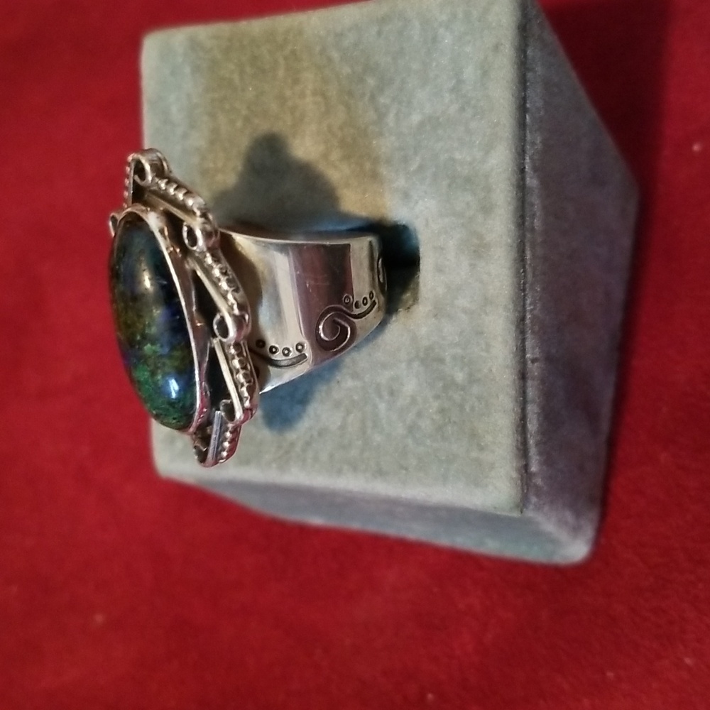 Silver and Jasper stone Ring - Picture 3 of 11